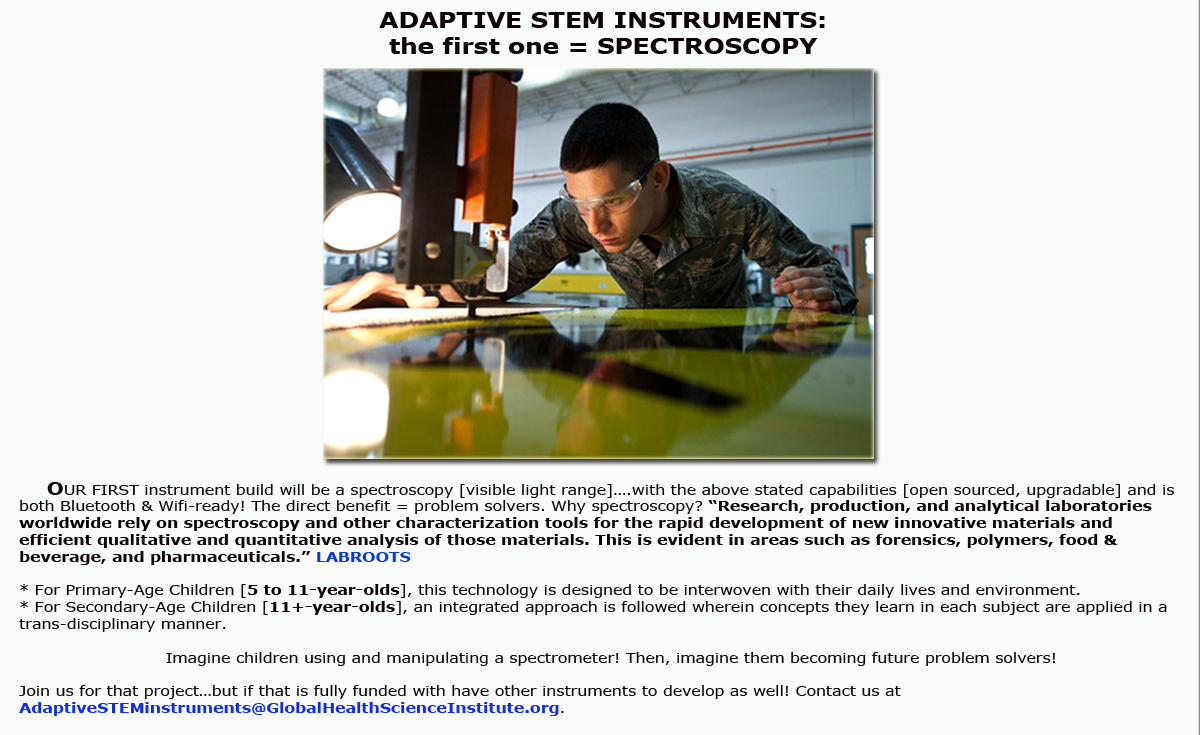 ADAPTIVE STEM INSTRUMENTS for GLOBAL HEALTH SCIENCE INSTITUTE part I, where you come in.